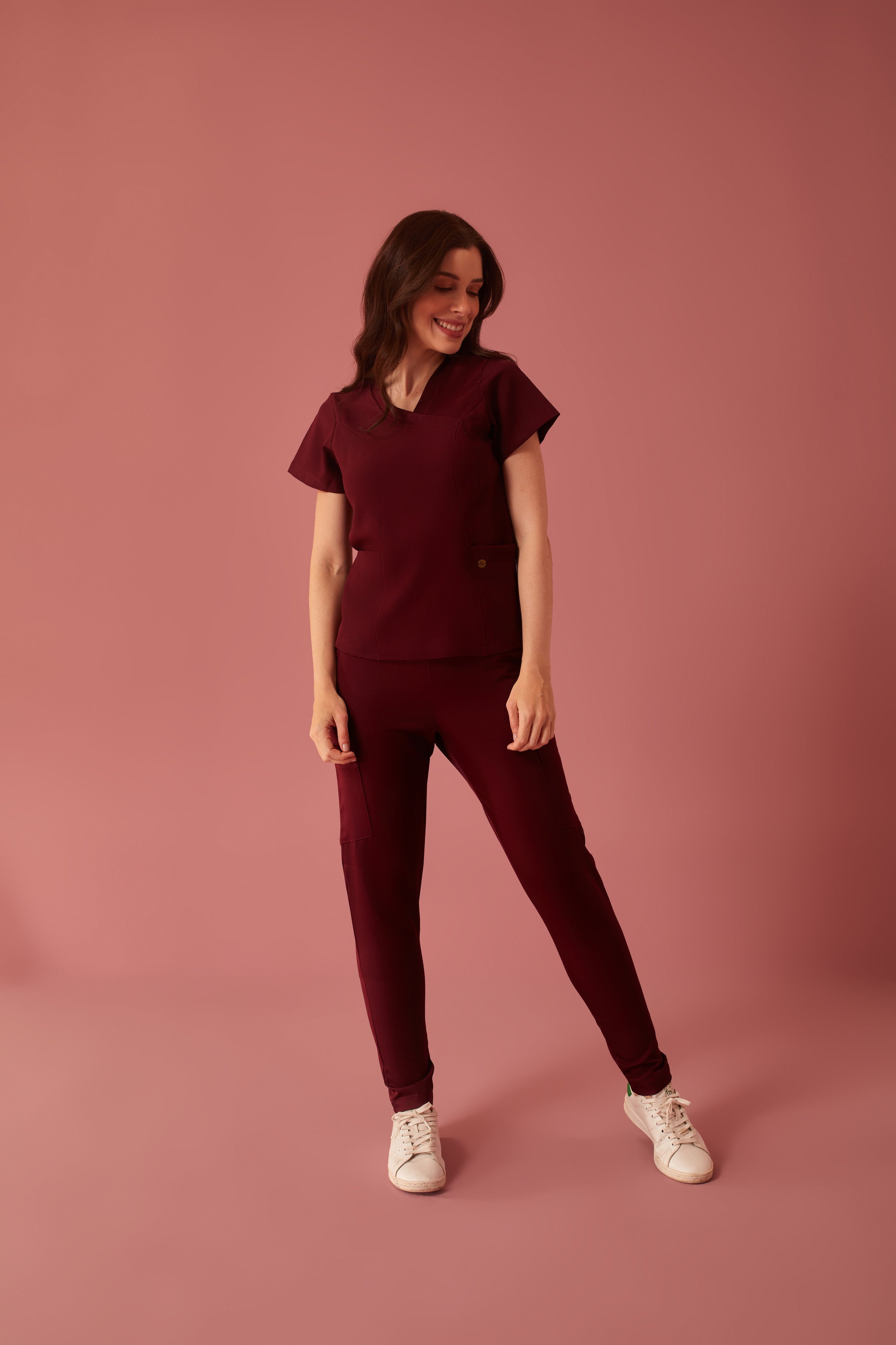 Scrub feminino Eloá cor vinho - foto 3