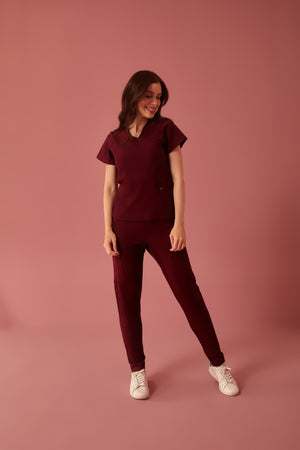 Scrub Feminino Eloá - Vinho