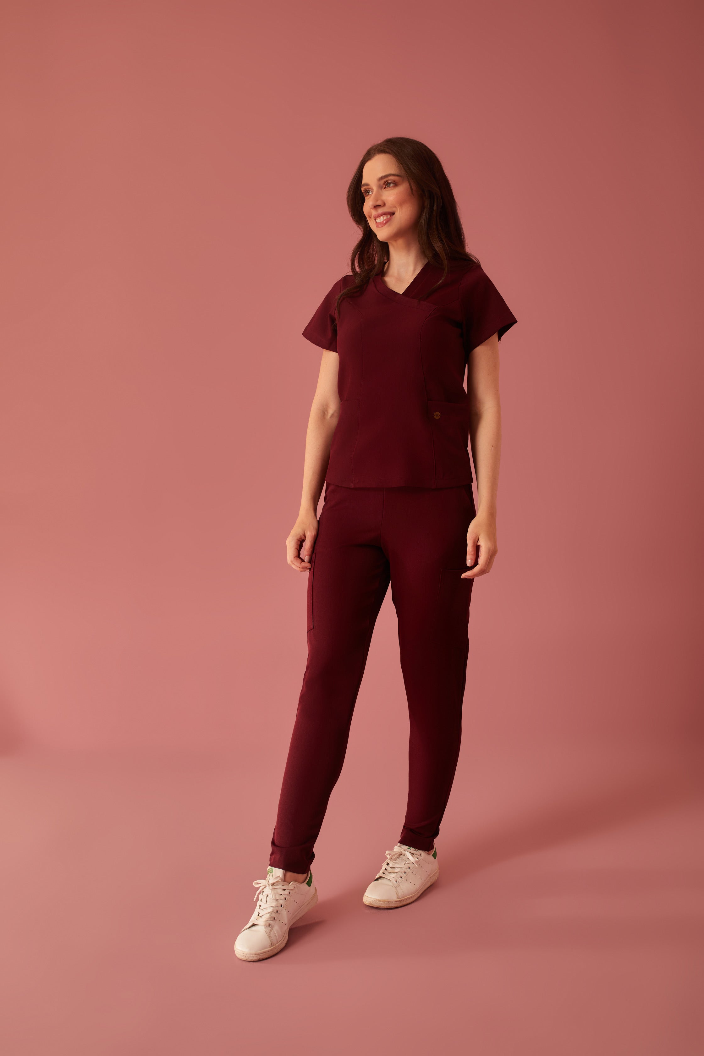 Scrub feminino Eloá cor vinho - foto 1