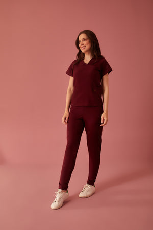 Scrub Feminino Eloá - Vinho