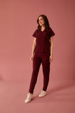 Scrub feminino Eloá cor vinho - foto 1