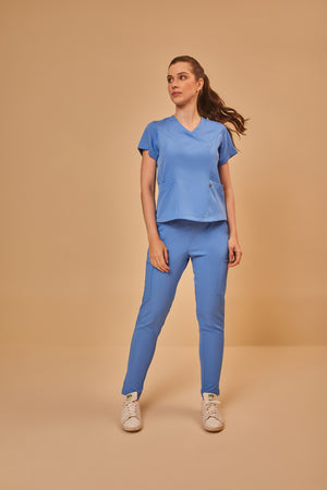 Scrub Feminino Eloá - Celeste