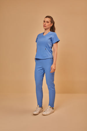 Scrub Feminino Eloá - Celeste