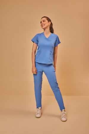Scrub Feminino Eloá - Celeste