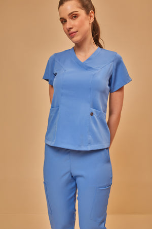 Scrub Feminino Eloá - Celeste