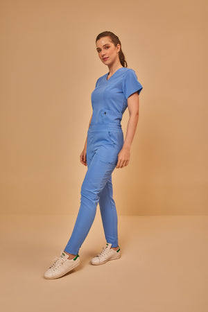 Scrub Feminino Eloá - Celeste