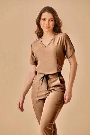 Scrub Feminino Vic - Caqui