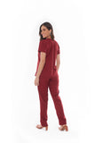 Scrub feminino Juliana cor vinho - foto 4