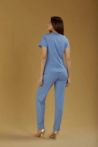 Scrub Feminino Camila - Celeste