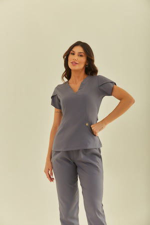 Scrub Feminino Julia - Grafite