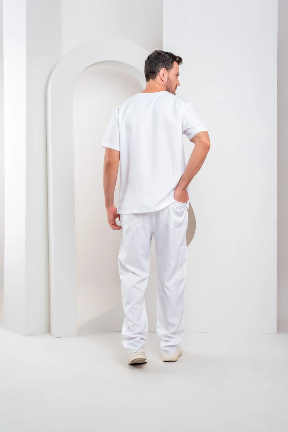 Scrub masculino André cor branco - foto 4