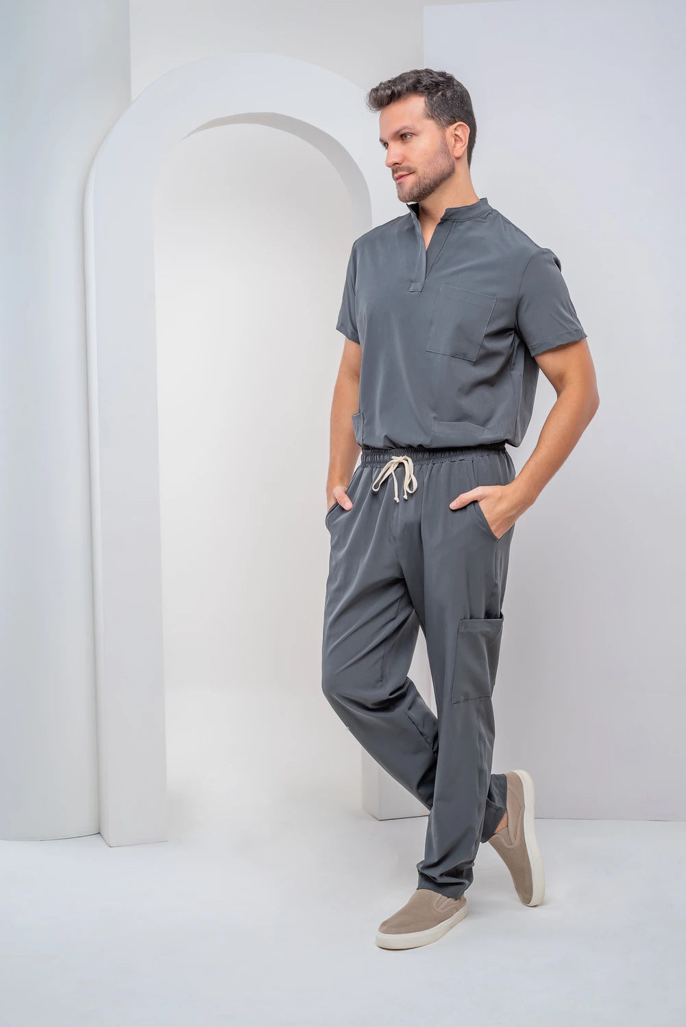 Scrub masculino Lucas cor chumbo - foto 4