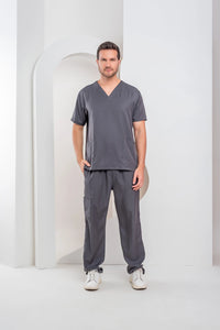 Scrub Masculino André- Chumbo