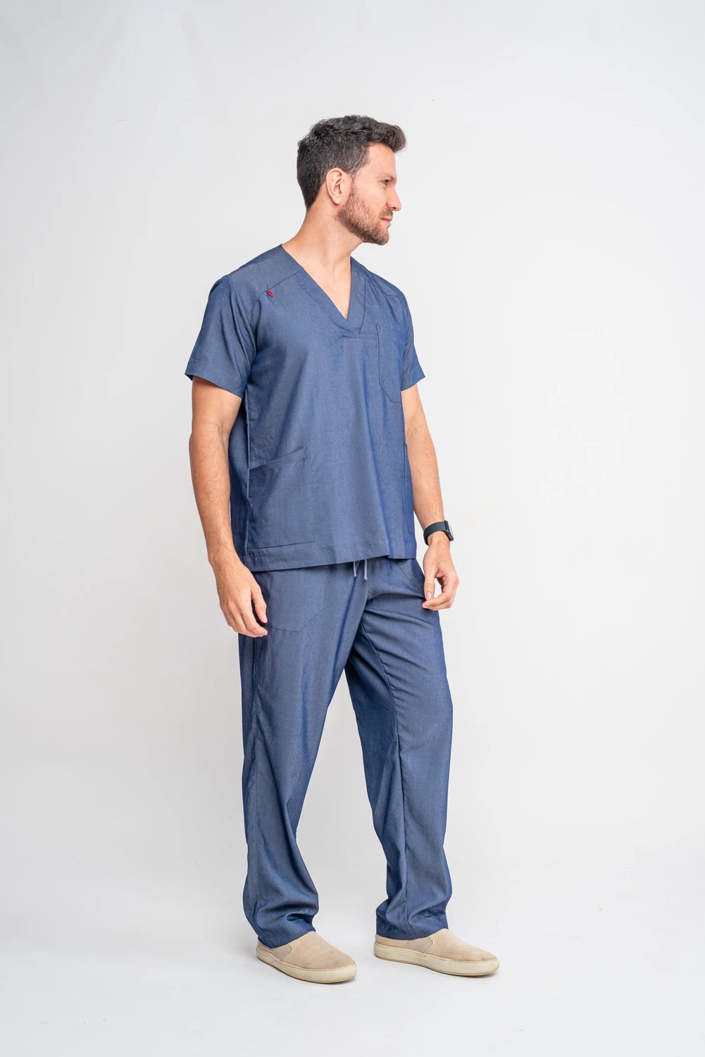 Scrub masculino Felipe cor jeans azul - foto 1