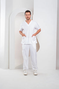 Scrub Masculino André - Branco