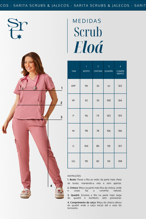 Scrub Feminino Eloá - Chocolate