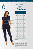 Tabela de medidas do scrub feminino Fabiana