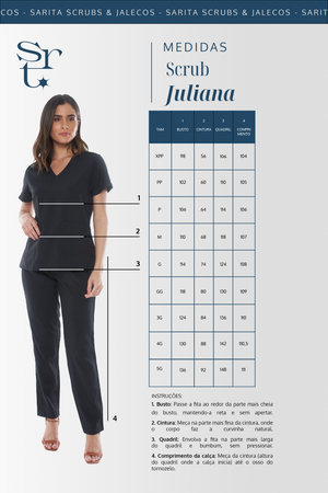 Scrub Feminino Juliana - Azul Farda