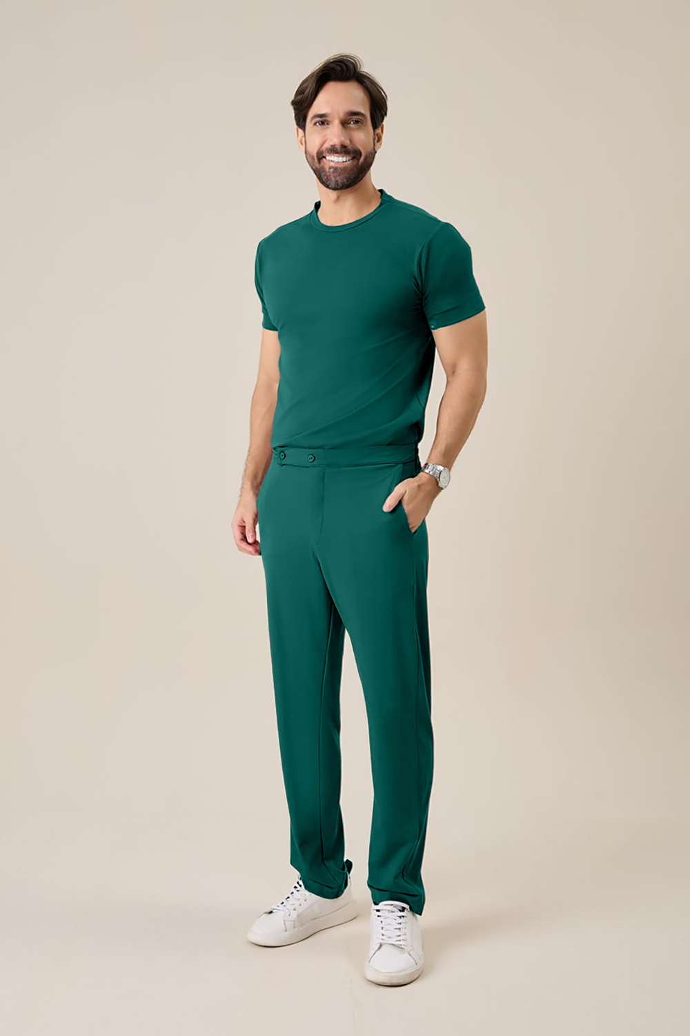 Scrub masculino Gabriel cor verde folha - foto 1