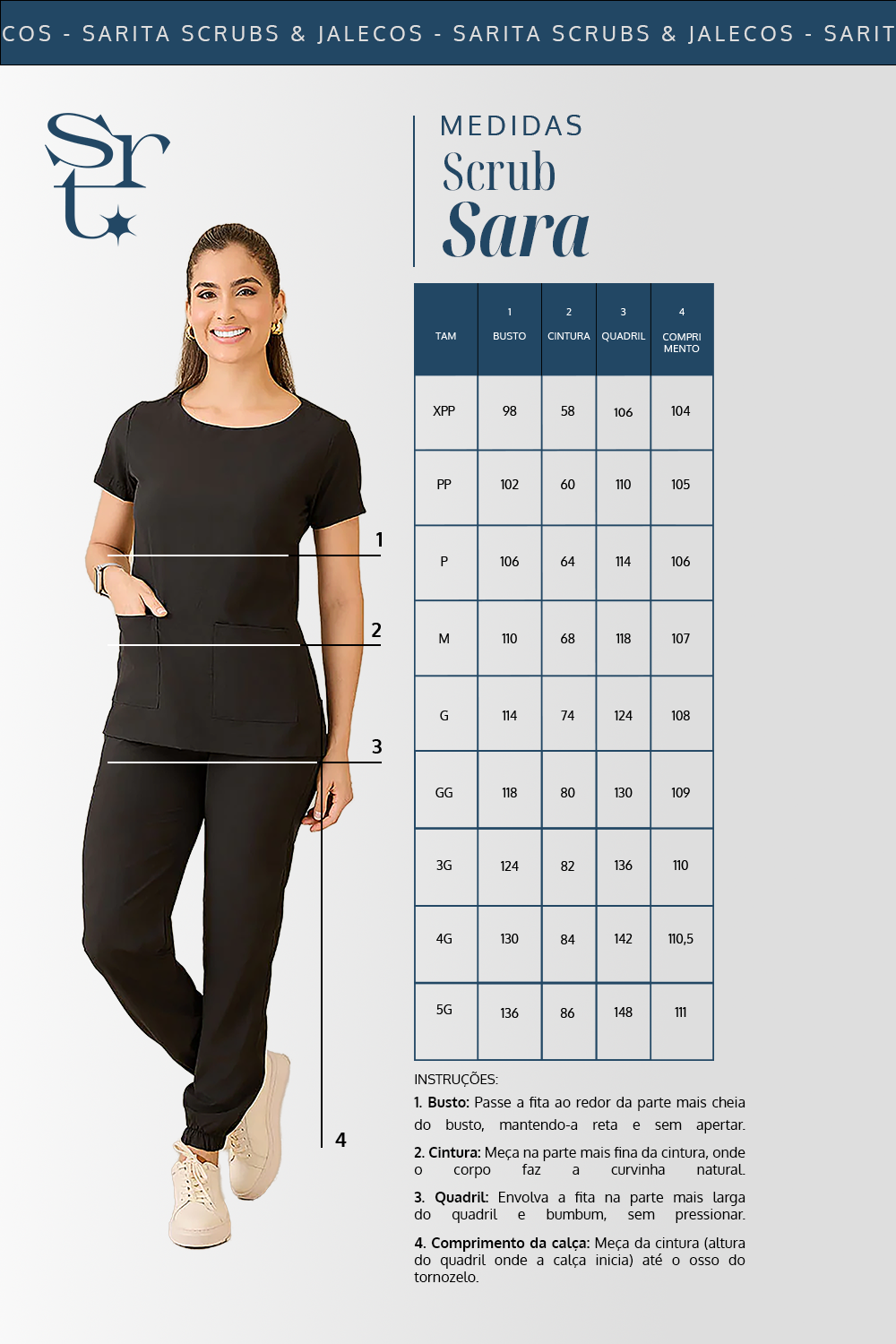 Scrub Feminino Sara - Preto – Sarita Scrubs