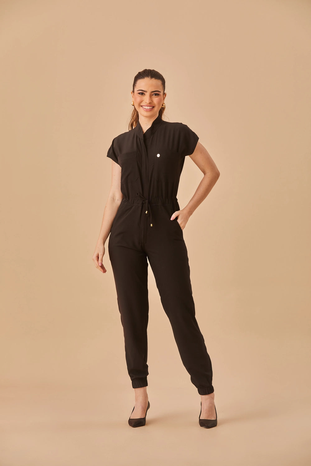 Macacão feminino Nayara cor preto - foto 1