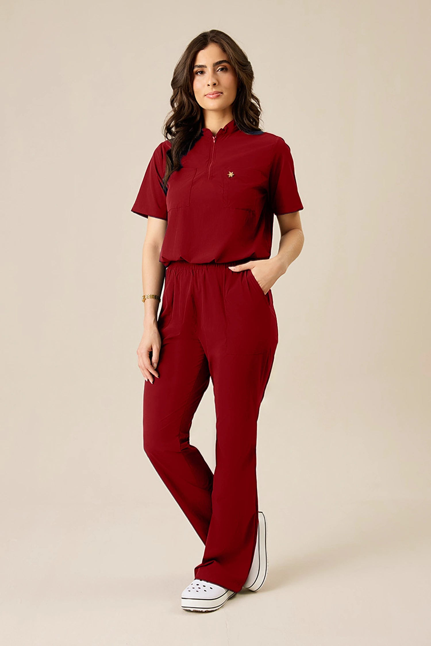 Scrub feminino Yara cor vinho - foto 2
