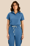 Scrub feminino Viviane cor azul farda - foto 3