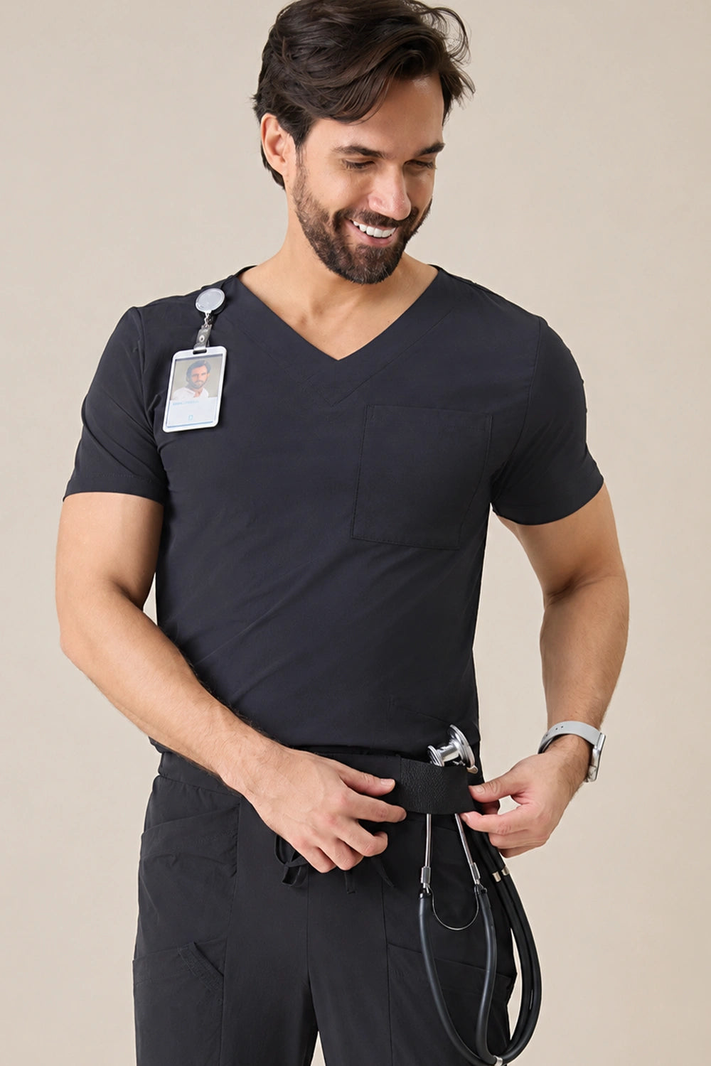Scrub masculino Luiz cor preto - foto 3
