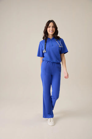 Scrub Feminino Yara - Azul Bic
