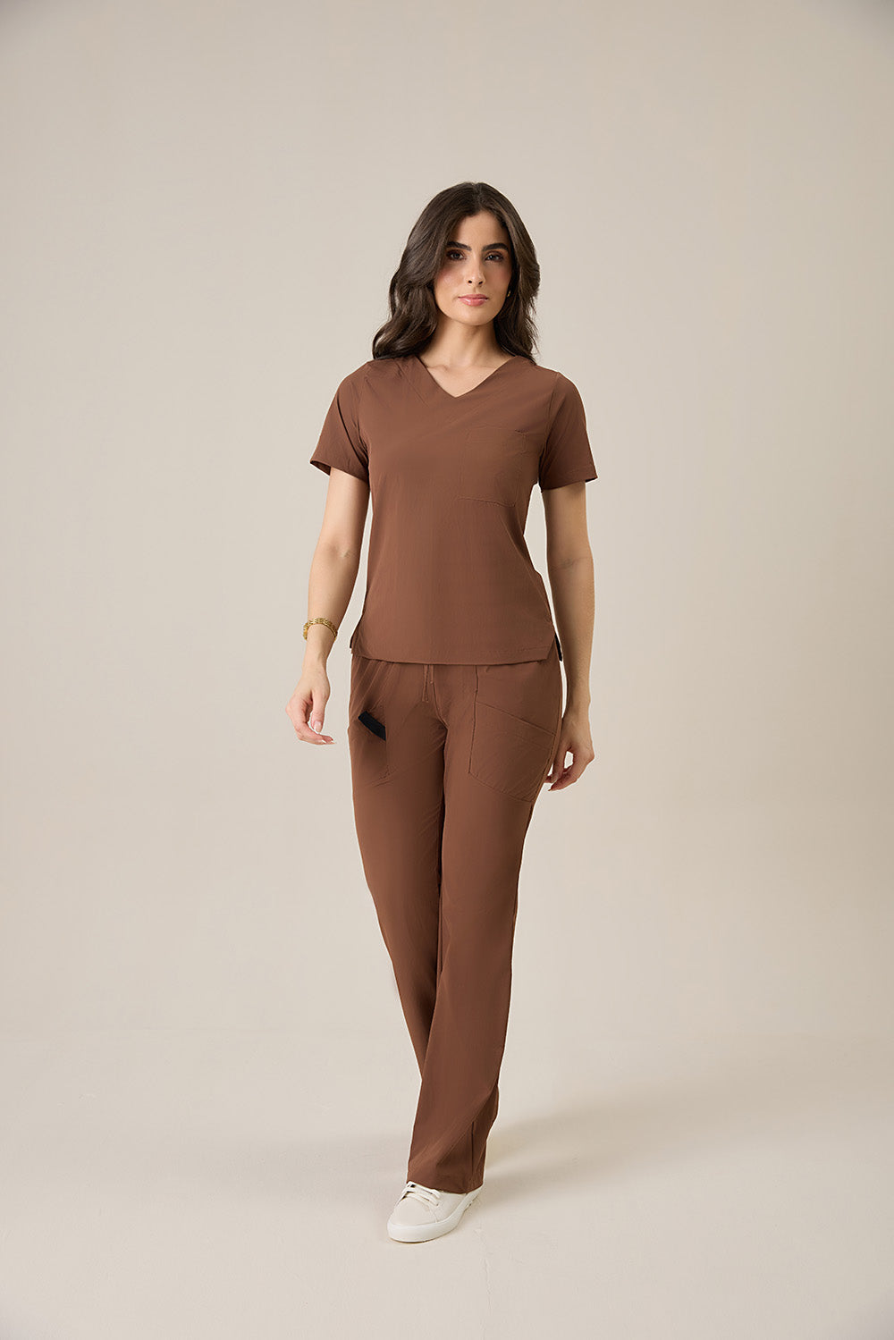 Scrub feminino Beatriz cor chocolate - foto 2