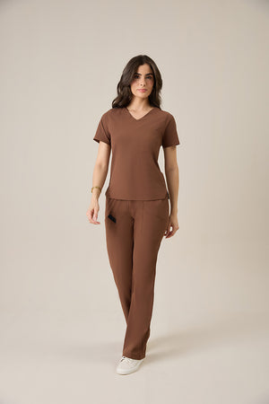 Scrub Feminino Beatriz - Chocolate