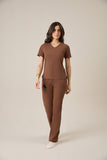 Scrub feminino Beatriz cor chocolate - foto 2