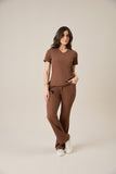 Scrub feminino Beatriz cor chocolate - foto 3