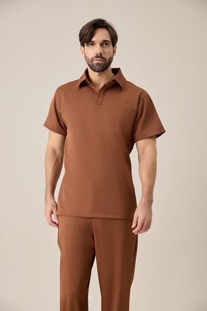 Scrub Masculino Elias - Chocolate