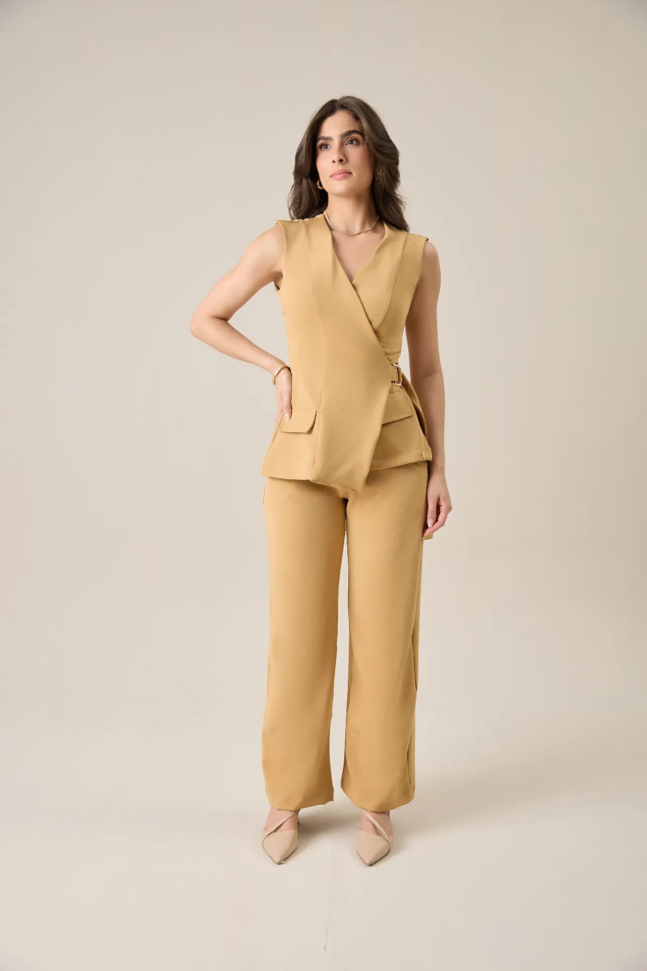 Conjunto feminino Maitê cor bege - foto 2