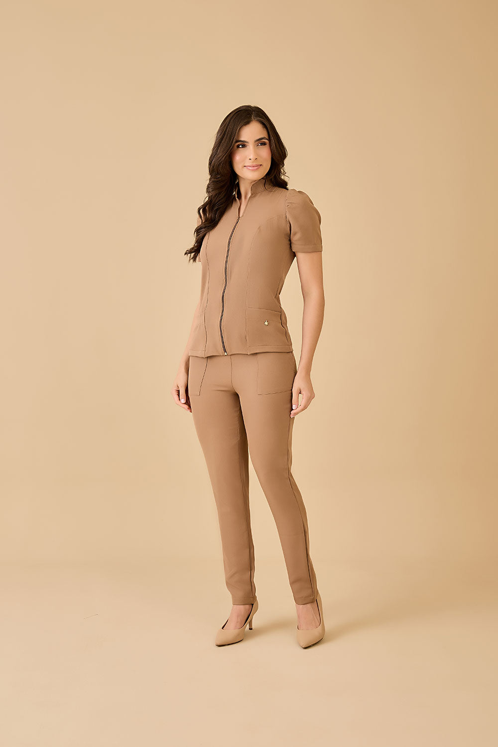 Scrub feminino Amanda cor caqui - foto 3