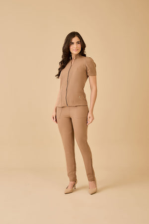Scrub Feminino Amanda - Caqui
