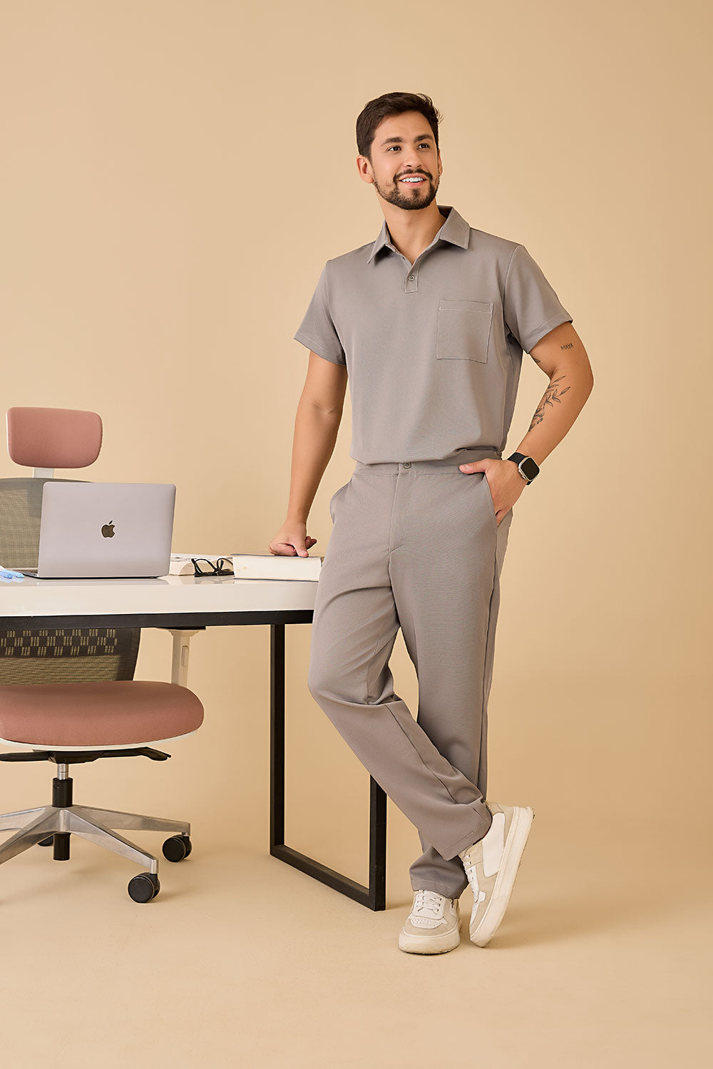 Scrub masculino Elias cor cinza - foto 3