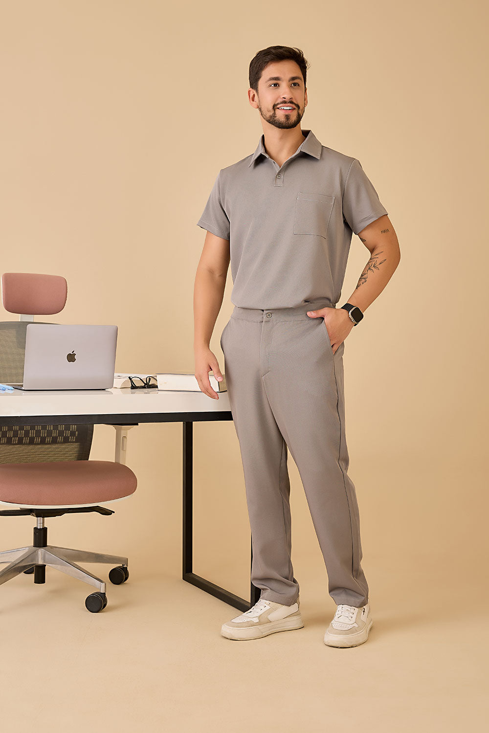 Scrub masculino Elias cor cinza - foto 5