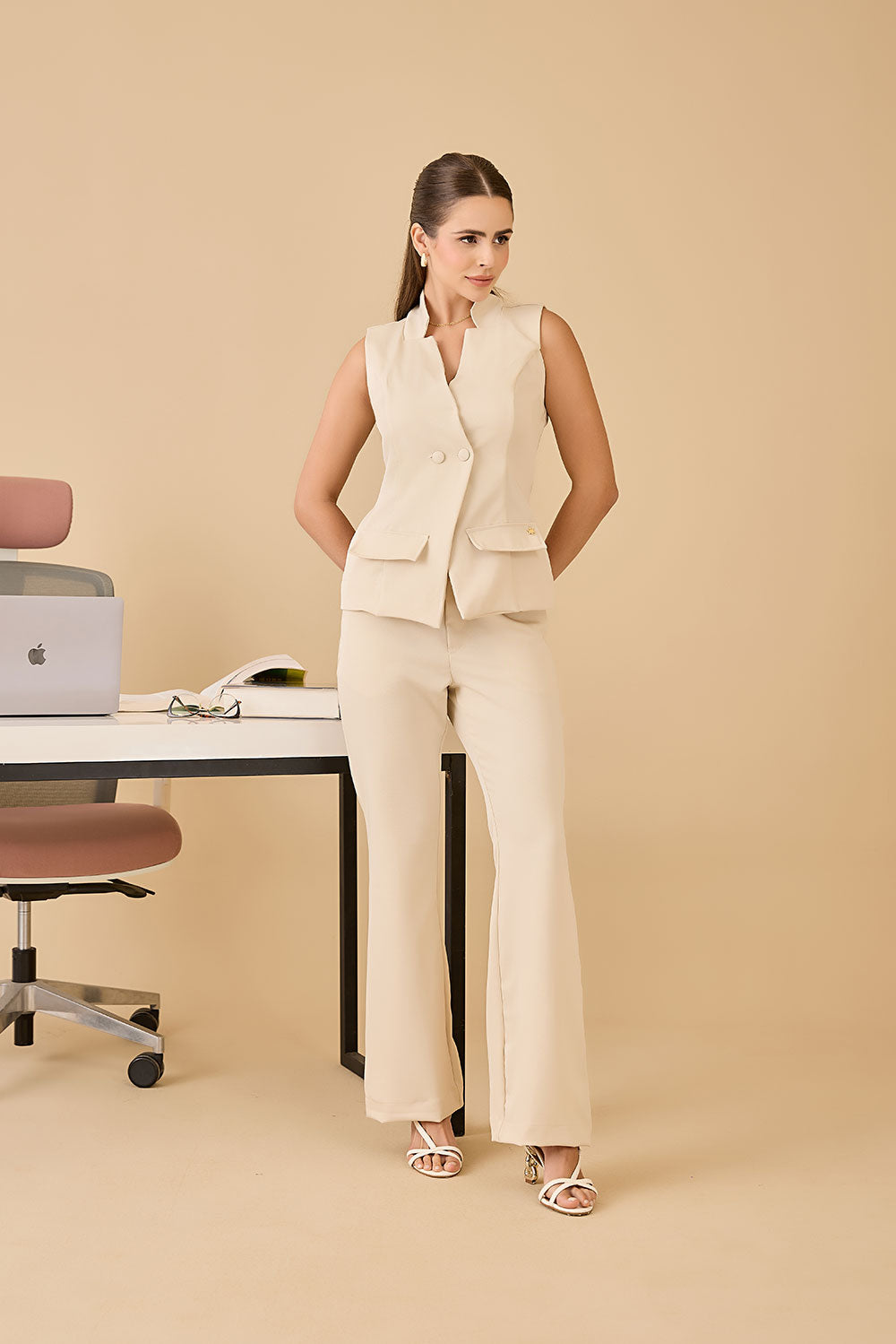 Conjunto feminino Melissa cor areia - foto 2