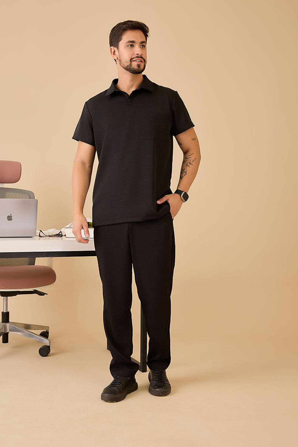 Scrub masculino Elias cor preto - foto 2