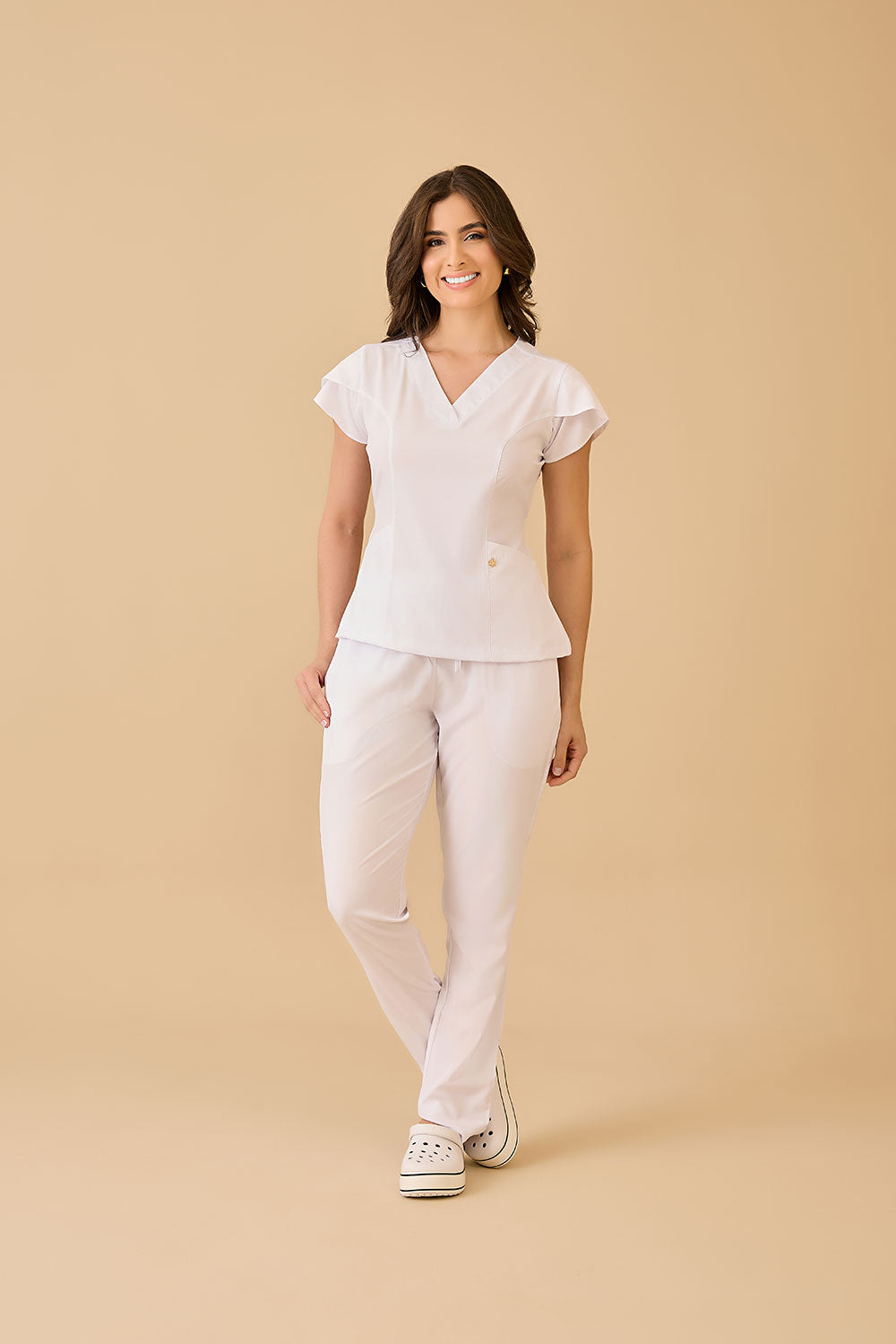 Scrub feminino Julia Premium cor branco - foto 1