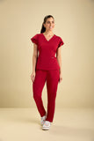Scrub feminino Julia Premium cor vinho - foto 5