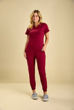 Scrub feminino Anny cor vinho - foto 1