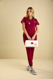 Scrub feminino Anny cor vinho - foto 4