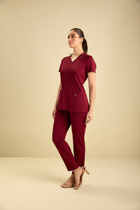 Scrub Feminino Nicole - Vinho