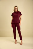 Scrub feminino Deise cor vinho - foto 1