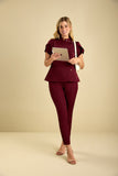 Scrub feminino Deise cor vinho - foto 4