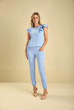 Scrub feminino Claudia cor azul candy - foto 4