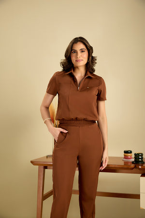 Scrub feminino Patricia - Chocolate